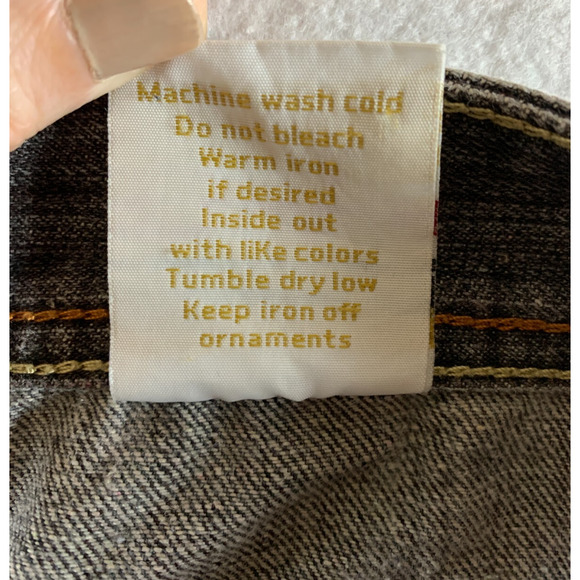 Vintage Y2K Ablanche Mens Jeans 44x34 Dark Wash Gray Baggy Street Workwear - Picture 13 of 16